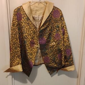 Elegant Gold and Purple Women's Jacket